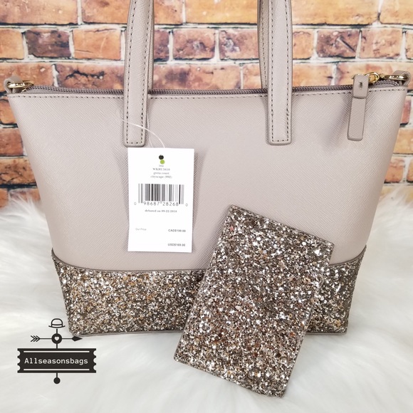 Kate spade Ina Greta Satchel grey card case SET - Picture 6 of 8